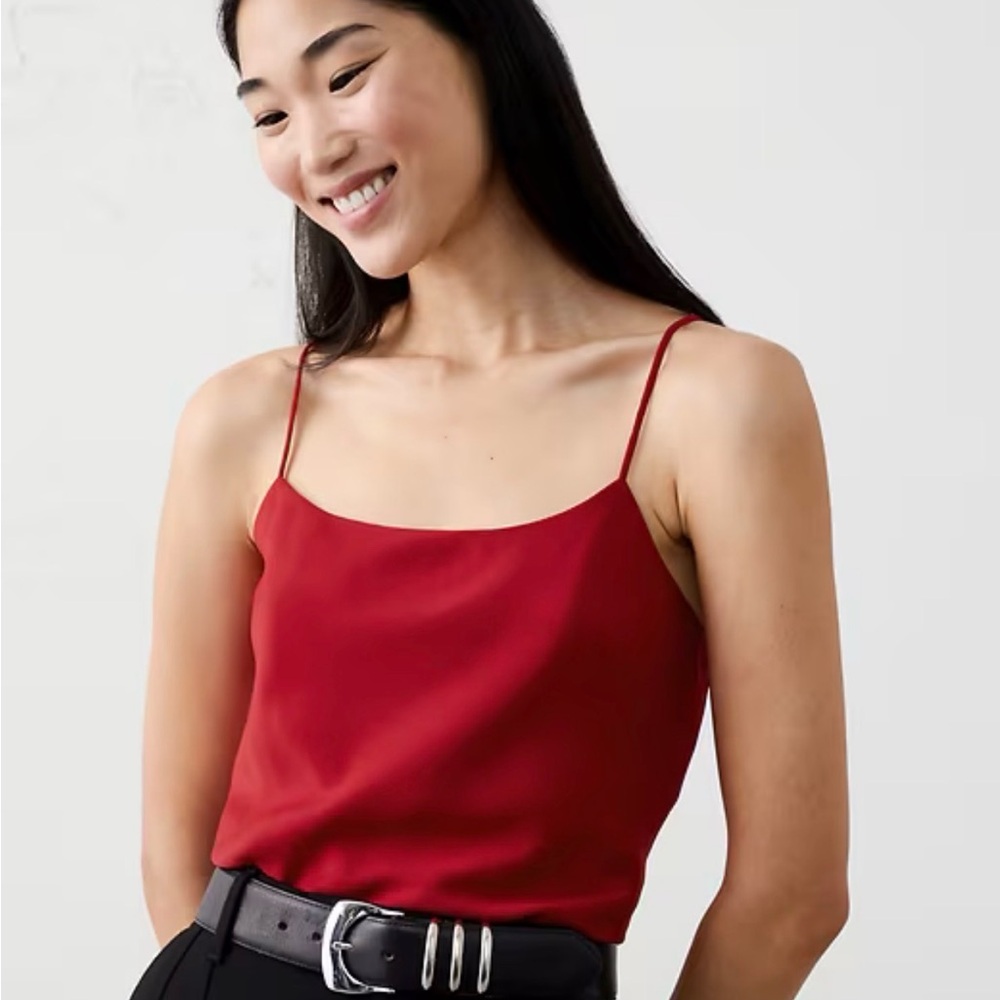 Banana Republic Red Silky Camisole Top sz XL